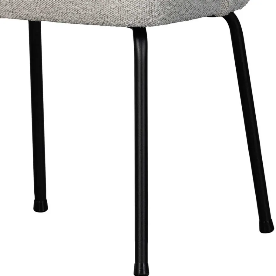 Discount Wohnen Esszimmerstuhl in Beigegrau Boucle - Clienta (2er Set)