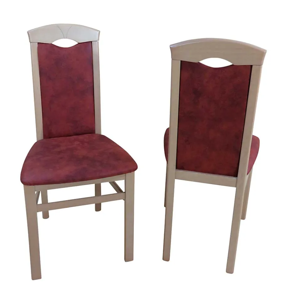 Wohnen Esszimmerstuhl in Cognac Vintage Yuri & Buchefarben (2er Set)