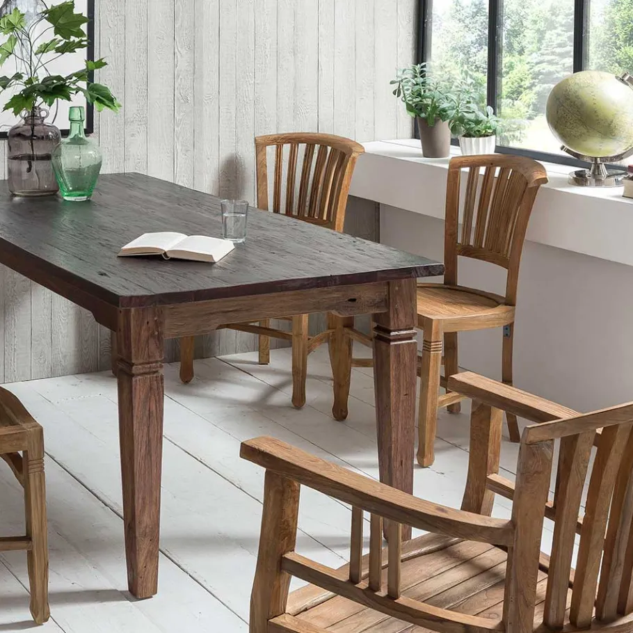 Wohnen Esszimmerstuhl Mangato aus Teak massiv