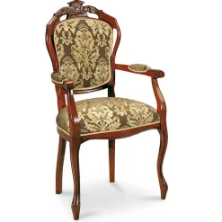 Online Wohnen Esszimmerstuhl mit Armlehnen im Barockstil - Vennezo