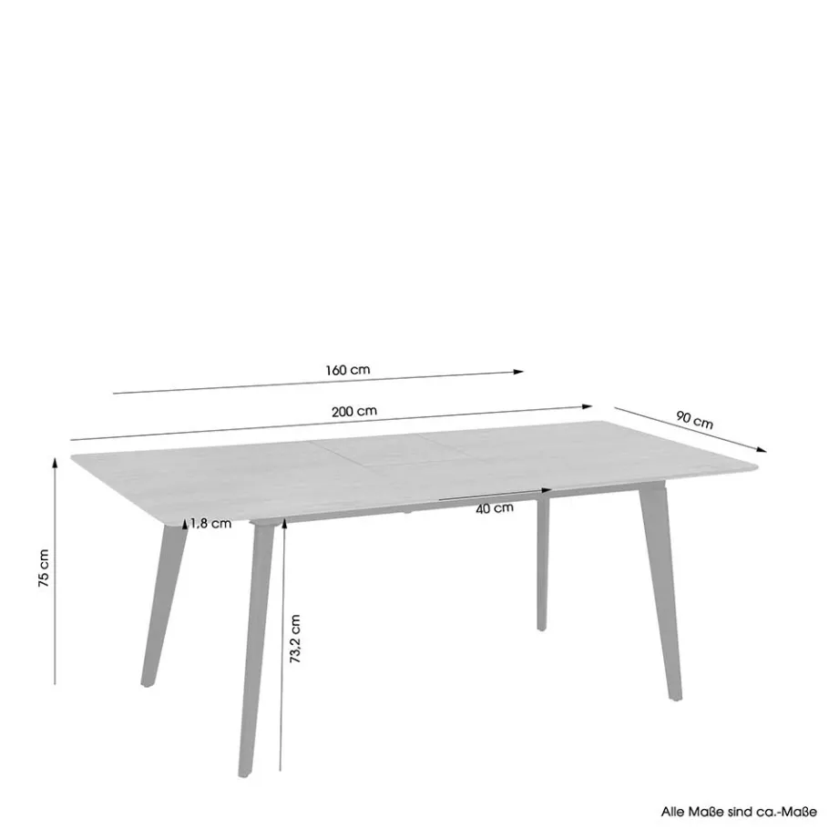Best Wohnen Esszimmertisch in Eiche Holzoptik - Fabio