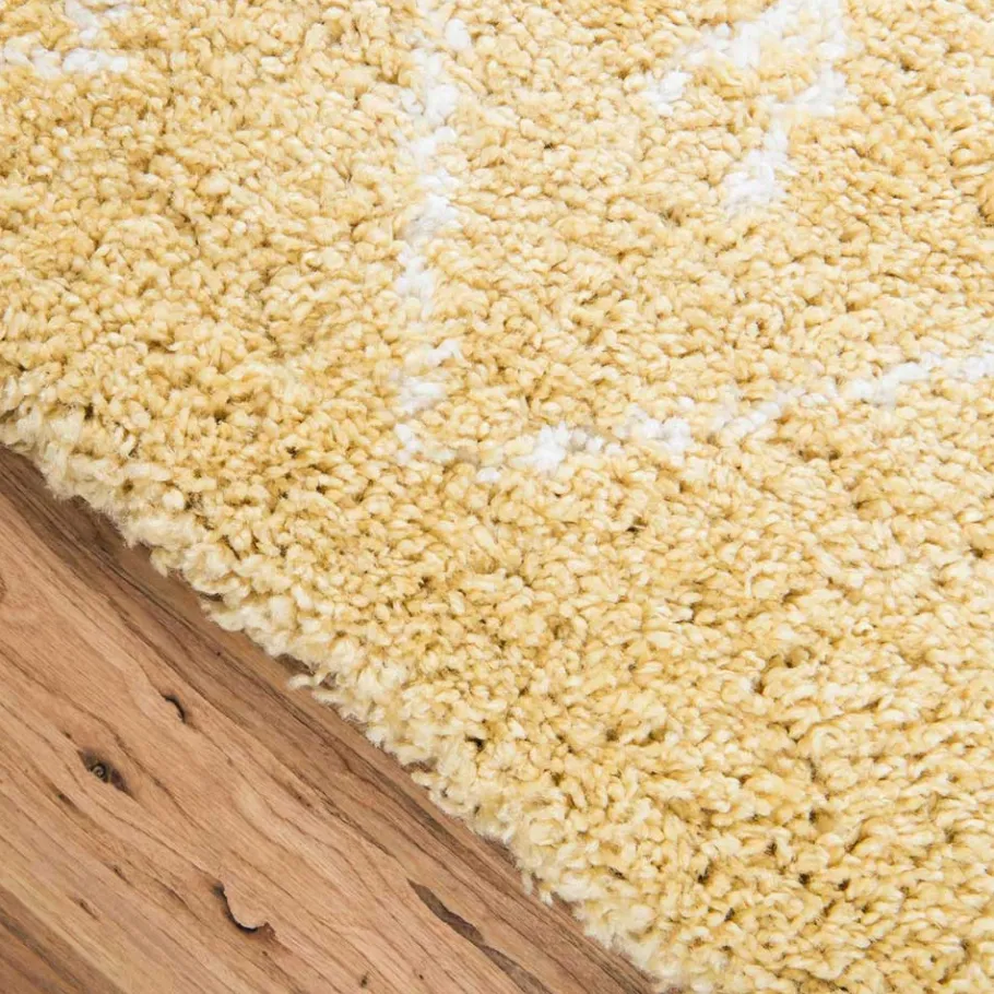 Online Wohnen Ethno Läufer oder Teppich in Gelb & Creme - Kareta