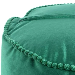 Outlet Wohnen Ethno Style Pouf mit Makramee Quasten Borte - Natsonai