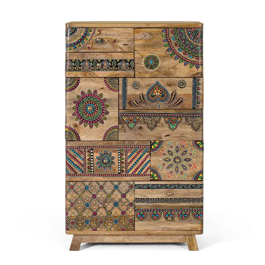 Best Wohnen Ethno Style Schrank handbemalt - Azua