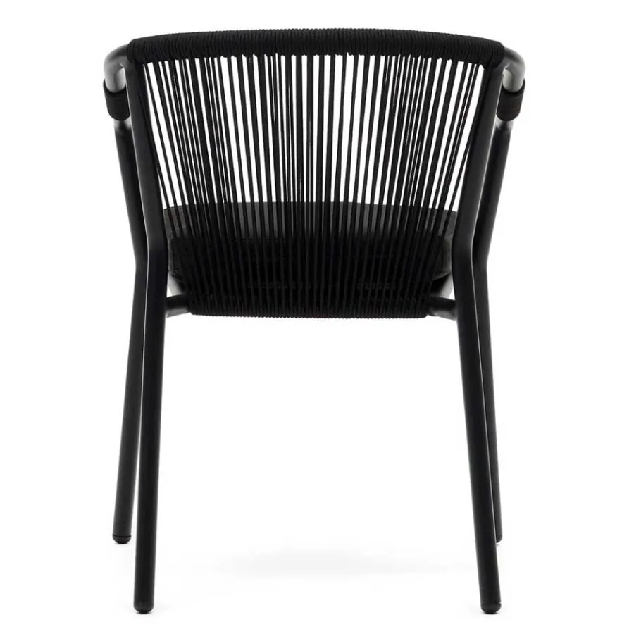 Hot Wohnen Extravagante Gartenstühle in Schwarz - Onna (4er Set)