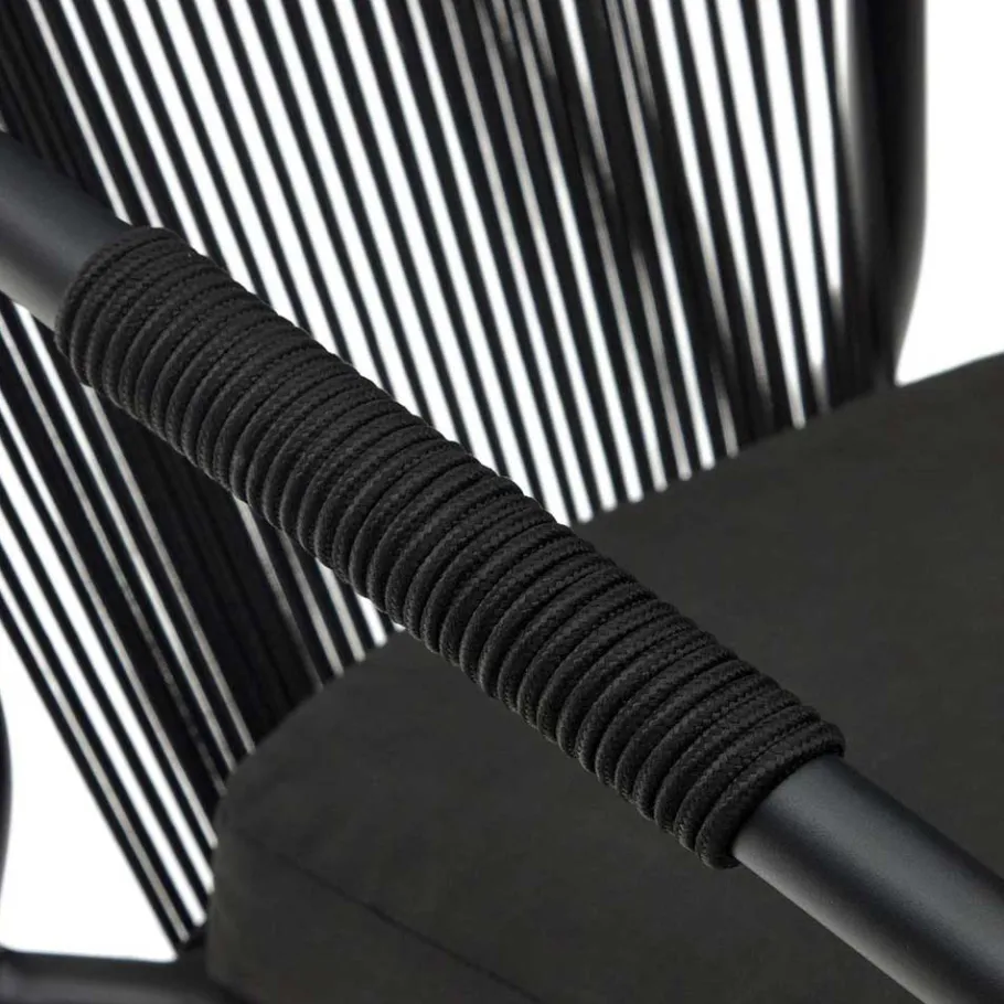 Hot Wohnen Extravagante Gartenstühle in Schwarz - Onna (4er Set)
