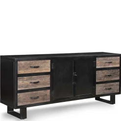 Online Wohnen Factory Sideboard mit sechs Schubladen - Vebugran