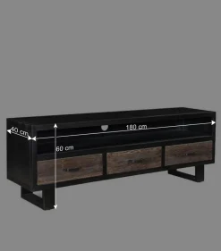 Clearance Wohnen Factory TV Board mit drei Schubladen & Fach - Vebugran