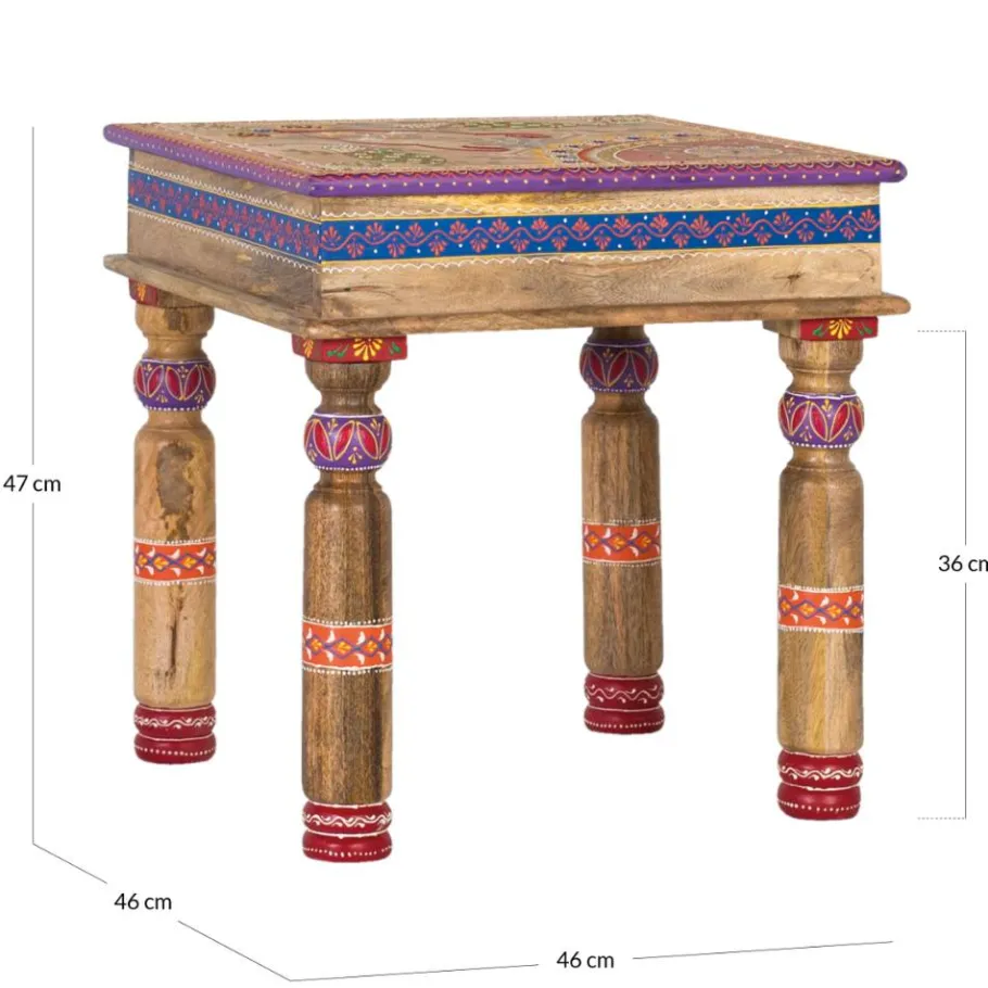 Clearance Wohnen Farbenfroh dekorierter Sofatisch im Boho Style - Niroteka