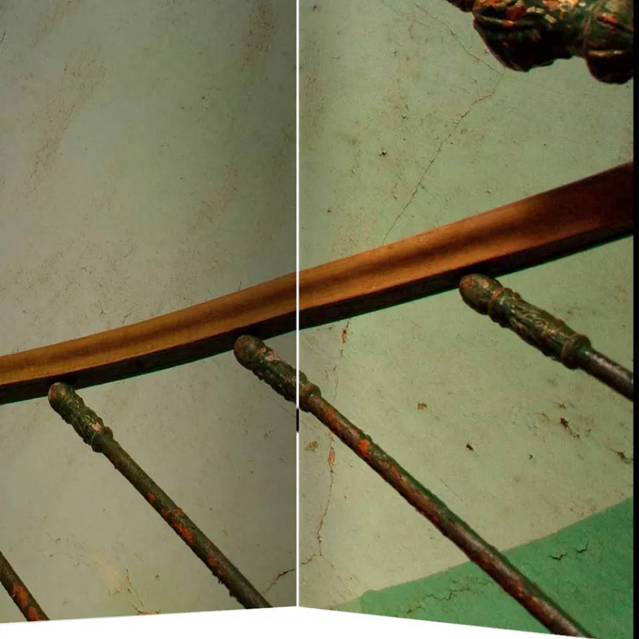 Hot Wohnen Farbig bedruckter Paravent mit Motiv Wendeltreppe - Eprisa
