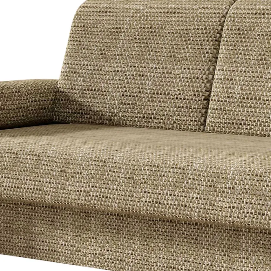 Discount Wohnen Federkern Klappsofa in Beige und Dunkelbraun - Carinna