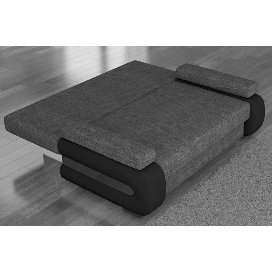 Discount Wohnen Federkern Klappsofa in Beige und Dunkelbraun - Carinna