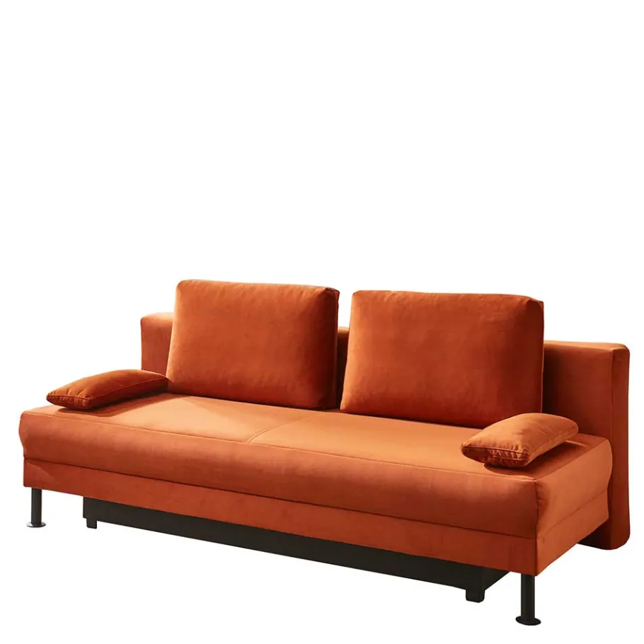 Hot Wohnen Federkern Klappsofa in Kupfer Velours - Sharkas