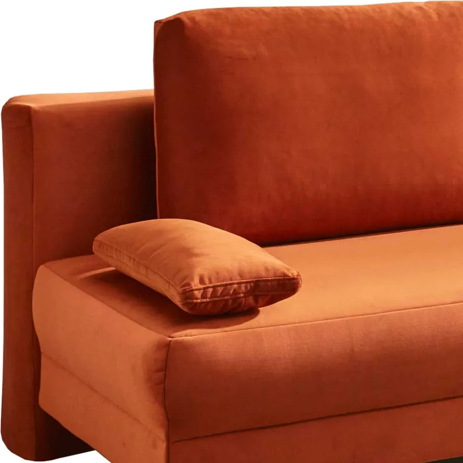 Hot Wohnen Federkern Klappsofa in Kupfer Velours - Sharkas