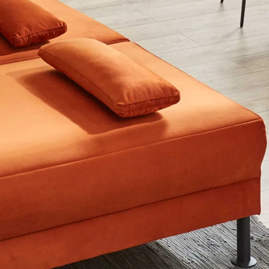 Hot Wohnen Federkern Klappsofa in Kupfer Velours - Sharkas