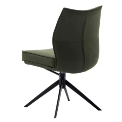 Discount Wohnen Federkern Lederstühle in Oliv Grün - Synfrunia (2er Set)