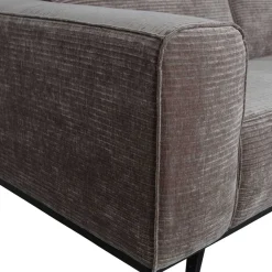 Discount Wohnen Federkern Polsterecke in Taupe Strukturstoff - Wishes