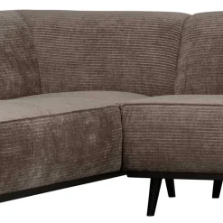 Discount Wohnen Federkern Polsterecke in Taupe Strukturstoff - Wishes