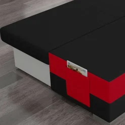 Sale Wohnen Federkern Sofabett in Schwarz und Rot - Nusret