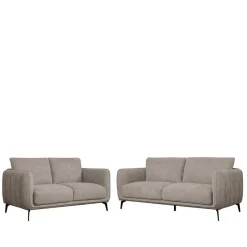 Sale Wohnen Federkernsofa in Beige Stoffbezug - Ordinia