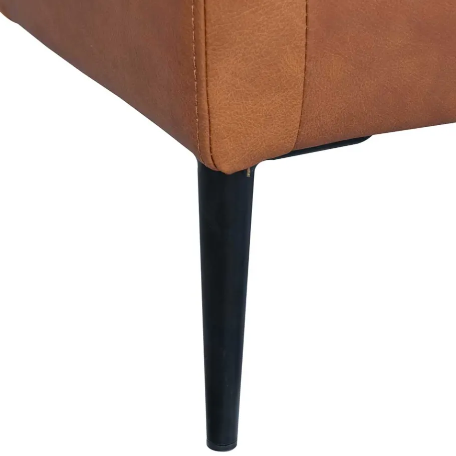 Best Wohnen Federkernsofa in Leder Cognac Braun - Lespavo