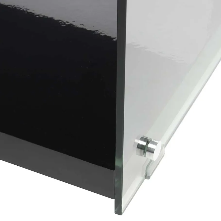 Wohnen Fernseher Tisch in Schwarz MDF - Sulara