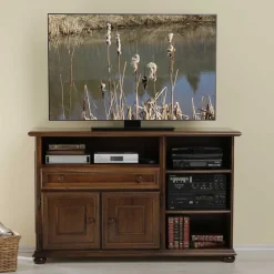 Discount Wohnen Fernseher Unterschrank in Walnussfarben - Manicos
