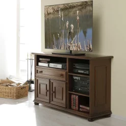 Discount Wohnen Fernseher Unterschrank in Walnussfarben - Manicos