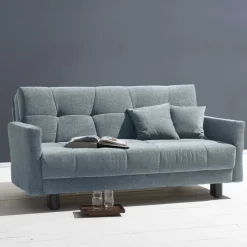 Discount Wohnen Flachgewebe Bettcouch in Hellblau - Zitizen