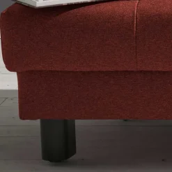 Online Wohnen Flachgewebe Schlafsofa in Dunkelrot - Ciabeta