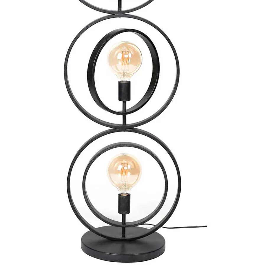 New Wohnen 4-flammige Design-Stehleuchte aus Metall - Leath