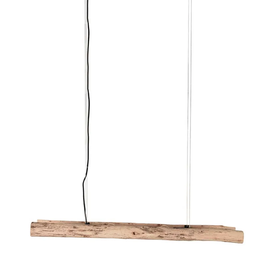 Best Wohnen 4-flammige Pendelleuchte aus Massivholz Natur - Tanky