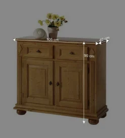 Clearance Wohnen Flur Kommode Terezza aus Fichte Massivholz