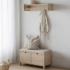 New Wohnen Flurbank & Hängegarderobe Set - Pluta (zweiteilig)