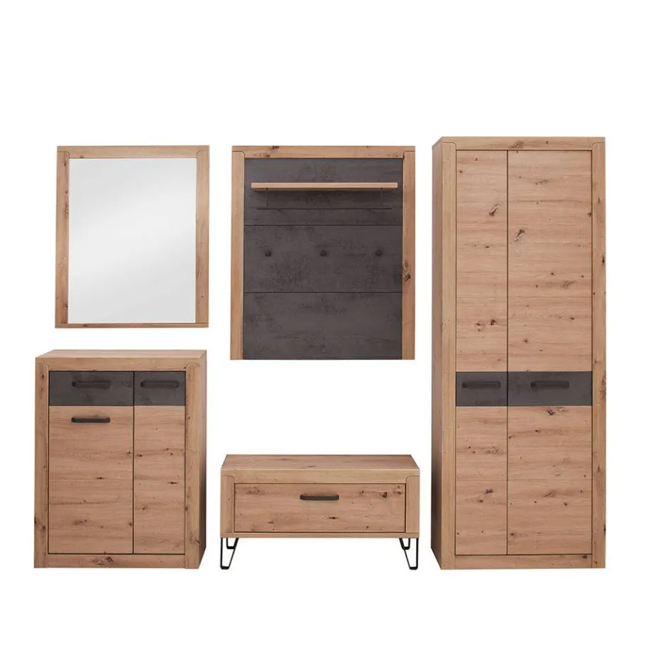 Discount Wohnen Flureinrichtung Komplettset modern - Carry (fünfteilig)