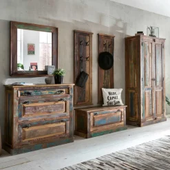 Hot Wohnen Flurgarderobenset Jamaica in Bunt Shabby Chic (sechsteilig)