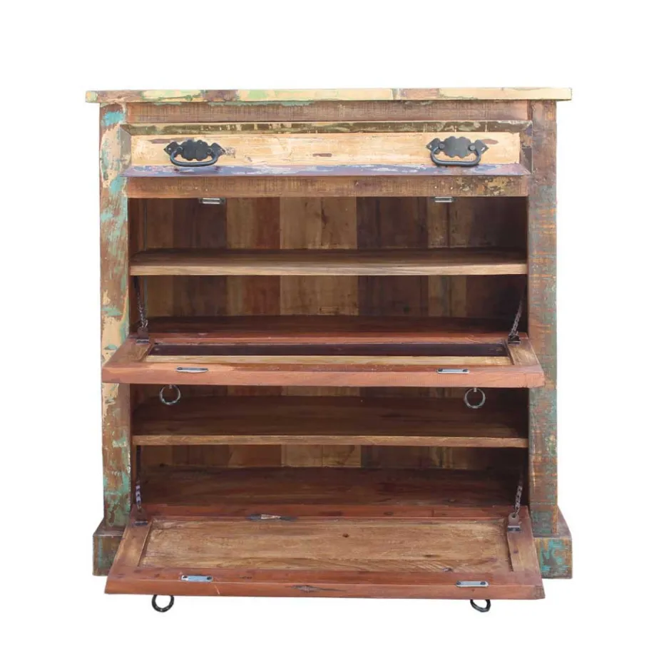 Hot Wohnen Flurgarderobenset Jamaica in Bunt Shabby Chic (sechsteilig)