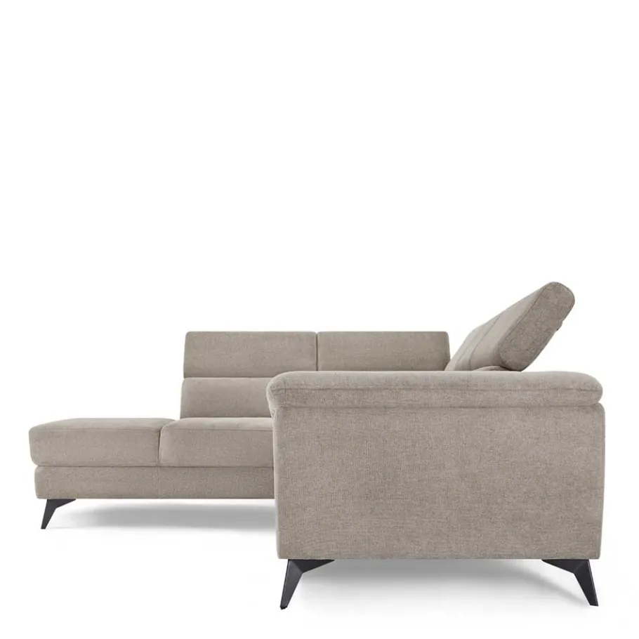 Online Wohnen Fünfsitzer Eckcouch in Beige - Hisa