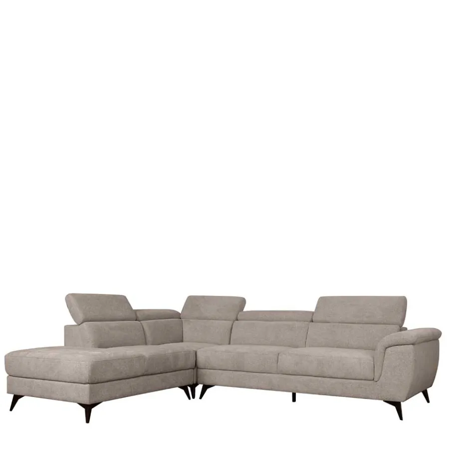 Online Wohnen Fünfsitzer Eckcouch in Beige - Hisa