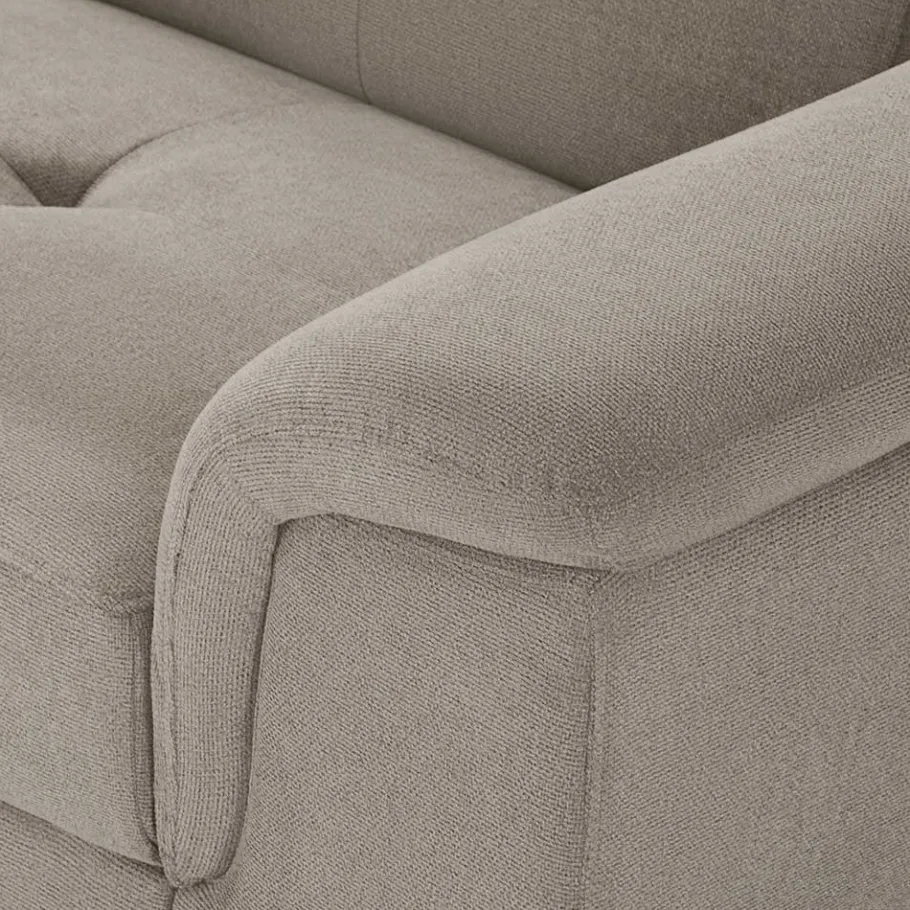Online Wohnen Fünfsitzer Eckcouch in Beige - Hisa