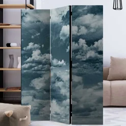 Online Wohnen Foto Paravent Himmel voller Wolken - Solcian