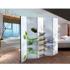 Hot Wohnen Fotodruck Paravent für Bad & Home Spa - Magross