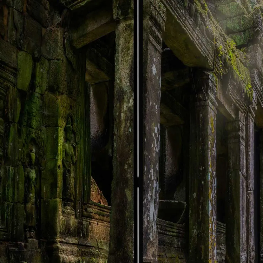Hot Wohnen Foto-Paravent Preah Khan Temple Kambodscha - Fieno