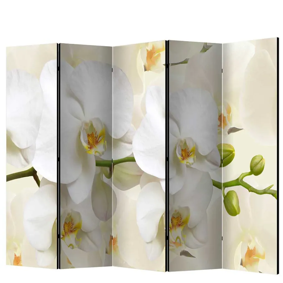 Sale Wohnen Fotoprint Leinwand Paravent Weiße Orchideen - Aury