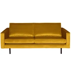 New Wohnen Frei im Raum stellbares Sofa Nustra mit gelbem Samtbezug