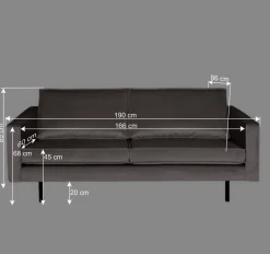New Wohnen Frei im Raum stellbares Sofa Nustra mit gelbem Samtbezug