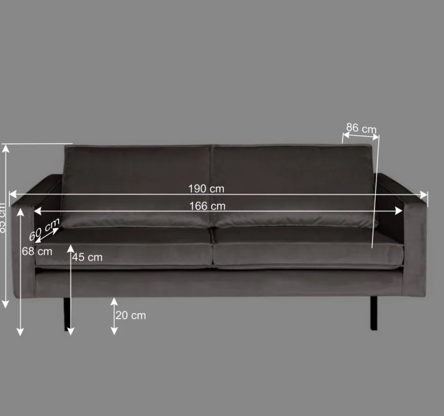 New Wohnen Frei im Raum stellbares Sofa Nustra mit gelbem Samtbezug