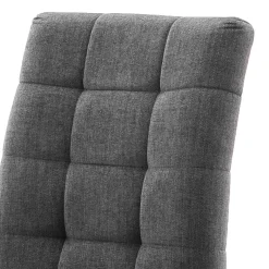 Discount Wohnen Freischwingerstühle aus Chenille in Dunkelgrau - Hulmane (2er Set)