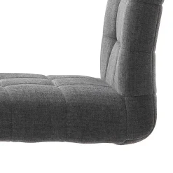 Discount Wohnen Freischwingerstühle aus Chenille in Dunkelgrau - Hulmane (2er Set)