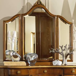 Outlet Wohnen Frisiertisch & Hocker im Italienischen Stil - Carlenna (zweiteilig)